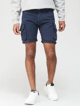 Alpha Industries Crew Cargo Shorts - Blue, Size XL, Men