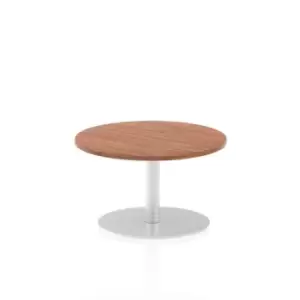 Italia Poseur Table Round 600 Top 475 High Walnut