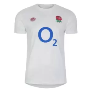 2023-2024 England Rugby Warm Up Jersey (Brilliant White)