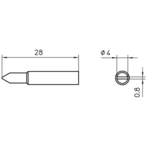 Weller T0054485399 XNT D Solder Tip Chisel 4.0 x 0.8mm