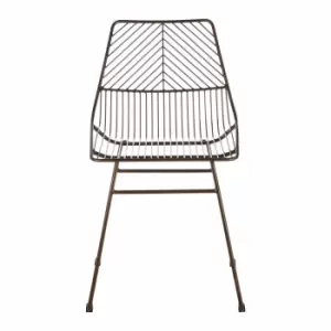 Interiors By Ph Wire Chair Bronze Metal Frame