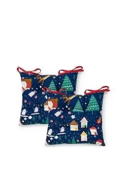 Catherine Lansfield SantaS Christmas Wonderland Seatpads