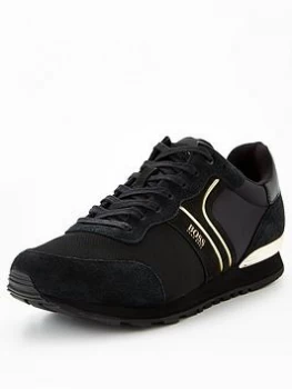 Hugo Boss Parkour Runner Trainers Black/Gold Size 6 Men