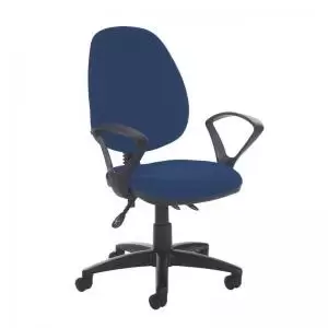 Jota high back asynchro operators chair with fixed arms - Costa Blue