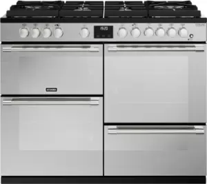 Stoves Sterling Deluxe D1100DF GTG Stainless Steel 110cm Dual Fuel Range Cooker