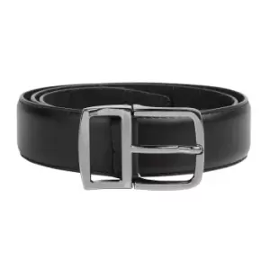 Duke Mens D555 Ashton Kingsize Leather Belt With Metal Keeper (44) (Black)