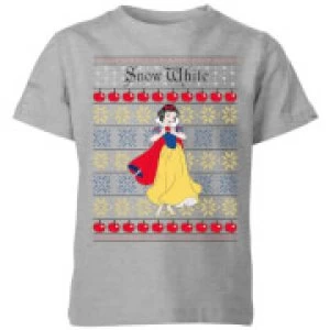 Disney Classic Snow White Kids Christmas T-Shirt - Grey - 11-12 Years