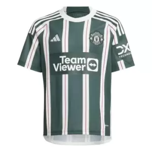 adidas Manchester United Away Shirt 2023 2024 Junior - Green