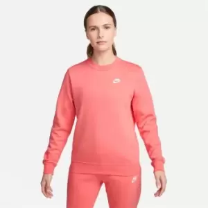 Nike Sportswear Club Fleece Womens Crew-Neck Sweatshirt - Pink