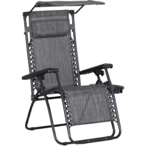 Outsunny - Zero Gravity Chair Adjustable Patio Lounge Reclining Seat