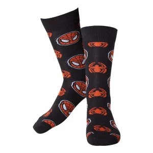 Marvel Comics Spider-Man Adult Male Masks & Logos Crew Socks 43/46