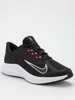 Nike Quest 3 - Black/White/Pink , Black/White/Pink, Size 3, Women