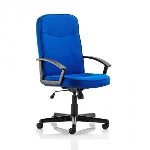 Trexus Harley Executive Chair With Arms Fabric Blue Ref EX000036