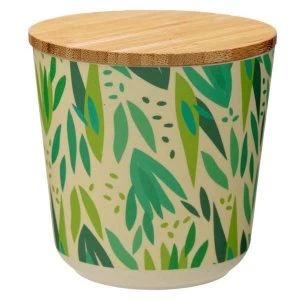 Willow Bamboo Composite Small Round Storage Jar