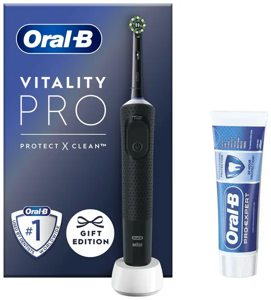 Oral B Vitality Pro Black Electric Toothbrush & Toothpaste 75ml