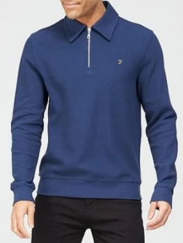 Farah Spon Long Sleeve Sweatshirt - Navy, Size L, Men