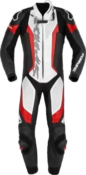 Spidi Laser Pro One Piece Perforated Motorcycle Leather Suit, black-red, Size 56, black-red, Size 56