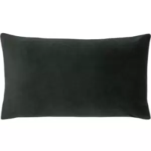 Sunningdale Velvet Rectangular Cushion Charcoal / 30 x 50cm / Polyester Filled