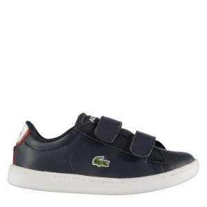 Lacoste Carn Evo Strip Infants Trainers - Nvy/Red 144