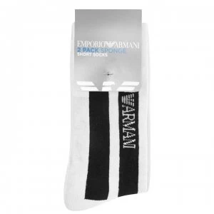 Emporio Armani 2 Pack Spring Socks White/Black