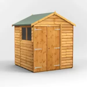 6X6 Power Overlap Apex Double Door Shed