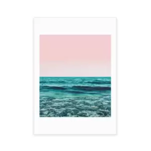 East End Prints Ocean Main Print White/Pink/Blue