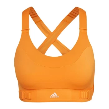 adidas FastImpact Luxe Run High-Support Bra Womens - Orange Rush / White