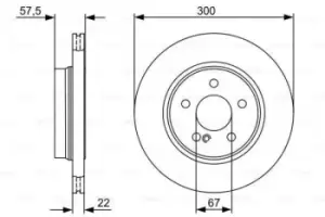 Bosch 0986479411 Rear Axle Brake Disc Set Replaces 000 423 12 12
