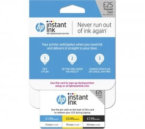 HP Instant Ink 25 GBP Prepaid Card