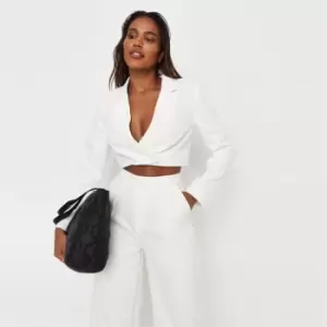 Missguided Tailored Cropped Blazer - White