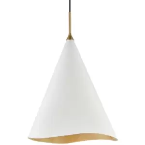 Martini 1 Light 18 Pendant White, Gold, Aluminum