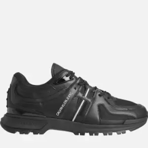 Calvin Klein Jeans Mens Mix Runner Trainers - Triple Black - UK 10