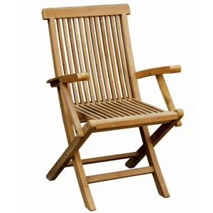 Charles Bentley Teak Arm Chairs - Set of 2