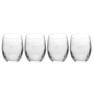 Treviso Crystal Stemless Wine Glasses, Set of 4, 350ml