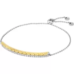 Michael Kors Ladies Michael Kors 925 Silver Gold Bracelet - Silver