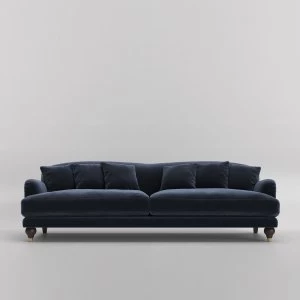 Swoon Holton Velvet 3 Seater Sofa - 3 Seater - Ink