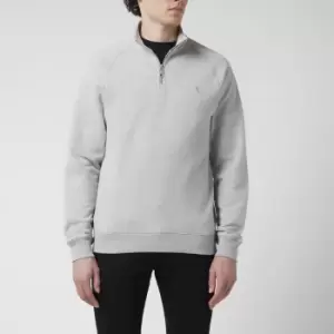 Farah Mens Jim Quarter Zip Sweatshirt - Light Grey Marl - S