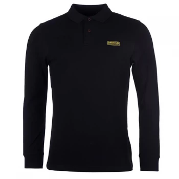 Barbour International Long Sleeve Polo Shirt - Black, Size L, Men