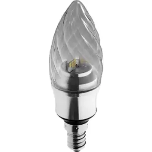 Kosnic 5.5W KTC LED E14/SES Twisted Candle Silver Warm White - KDIM5.5TWT/E14-SLV-N30