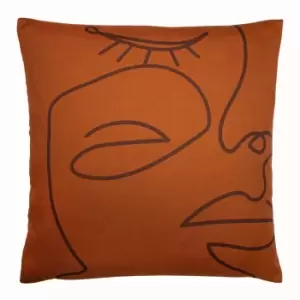 Furn Karma Abstract Cushion Cover (50cm x 50cm) (Orange/Brown)