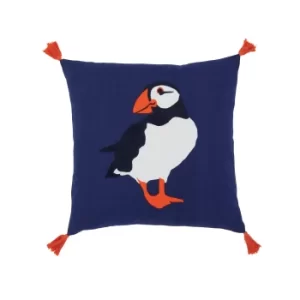 Joules Puffin Cushion 45cm x 45cm, Navy