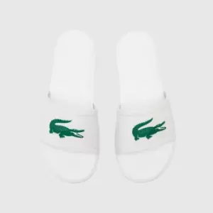 Lacoste White & Green L.30 Boys Junior Slides