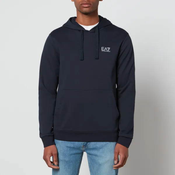 EA7 Mens Core Identity French Terry Hoodie - Night Blue - XL