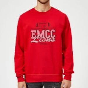 East Mississippi Community College Lions Distressed Sweatshirt - Red - XXL