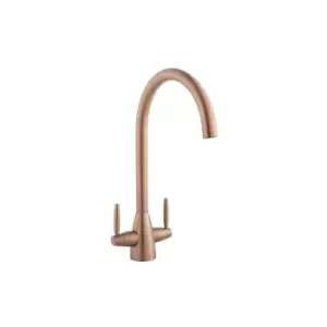 Tamara Twin Lever Copper Kitchen Tap