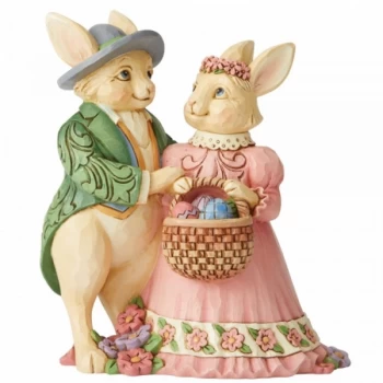 Hare's To Happiness Bunny Couple Figurine by Jim Shore