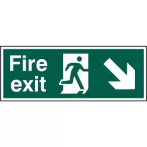 B-Safe FIRE EXIT MAN ARROW D/R RPVC (PK5) 400MM X 150MM