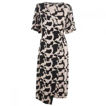 Biba Mixed Print Dress - Cow Print