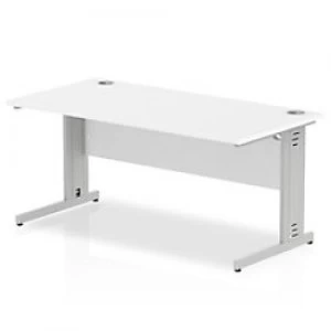 Impulse Cable Managed 1600 Rectangle Desk White