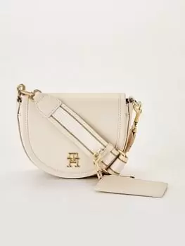 Tommy Hilfiger City Logo Saddle Bag - Beige